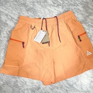 Nike ACG Death Bloom Woven Shorts HV6388-833 Orange Women Large RARE NEW